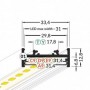 Profil banda LED aplicat VRO 30-01 h12.8mm