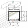 Profil banda LED incastrat LNA 20 h20.4mm