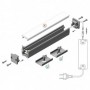 Profil LED incastrat in Pardoseala h13.7mm 2 metri