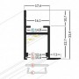 Profil banda LED incastrat FRM 14 h33.4mm