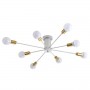 Lustra Alb cu Gold 8 becuri cu dulie E27
