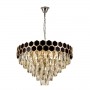 Candelabru Negru cu Gold si Cristale 17 becuri E14
