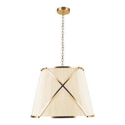 Lustra Gold tip pendul cu Material Textil 1xE27