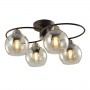 Lustra Negru cu Bronz si sticla 4xE27