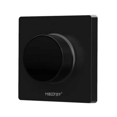 Dimmer de perete rotativ monocolor/CCT 1 zonă negru