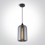 Pendul cu sticla fumurie Crom Inchis 1xE27 h300mm
