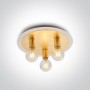 Plafoniera Gold cu Alb 3xE27