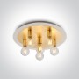 Plafoniera Gold cu Alb 5xE27