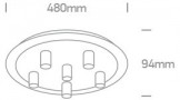 Plafoniera Gold cu Alb 5xE27