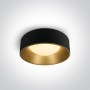 Plafoniera LED Negru cu Gold 30W Lumina Calda