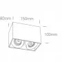 Spot LED Dimabil Aplicat pe Tavan CRI90 2x8W 3000K