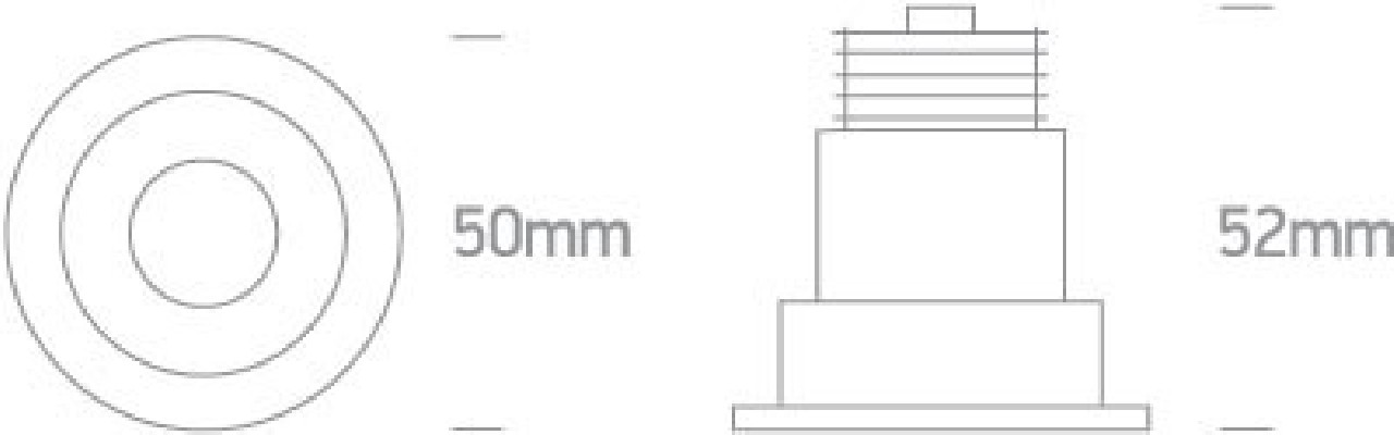 Mini Spot Incastrat in tavan 3W Negru integral 3000K