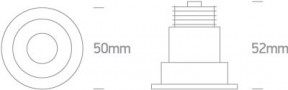 Mini Spot Incastrat in tavan 3W Negru integral 3000K