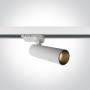 spot led pe sina trifazica alb cu interior negru ideal pentru sina aplicata sau incastrata in tavan