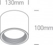 Spot LED Aplicat pe Tavan 15W 3000K Negru