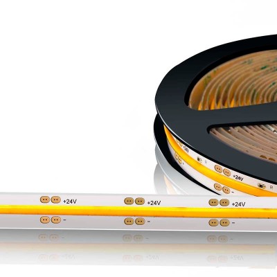 Banda LED COB 15W/m 24V Dimabila CRI90 IP20 Rola 5 metri