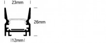 Profil LED Aplicat cu Dark Light 2 metri Alb