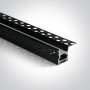 Profil LED Rigips cu Dark Light Negru fara rama 2 metri