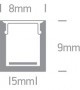 Profil LED Slim 5mm 2 metri pentru Mobila si perete
