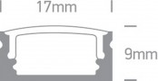 Profil LED Alb Aplicat h9mm cu dispersor mat