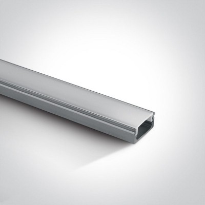 Profil LED Gri Aplicat h9mm cu dispersor mat