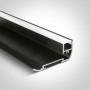 Profil Banda LED Trepte Negru cu insertie de cauciuc
