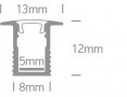 Profil LED Incastrat Slim 5mm mobila, gresie, faianta