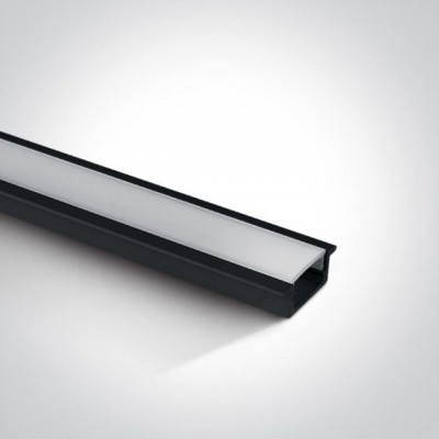 Profil LED Incastrat h9mm Negru 2 metri