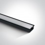 Profil LED Incastrat h9mm Negru 2 metri