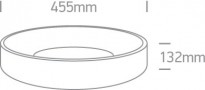Plafoniera LED Living Alama Satinata 32W lumina calda