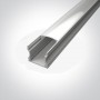 Profil LED Aplicat Inalt Alb H15.3mm 2metri S2