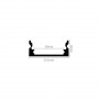Profil LED Aplicat Lat 23.5mm h10mm Alb 2 metri S3