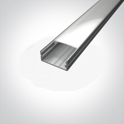 Profil LED Aplicat Lat 23.5mm h10mm Alb 2 metri S3