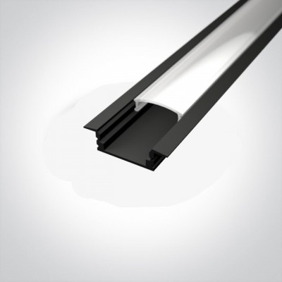 Profil LED Incastrat Slim Negru 2m h8mm R1