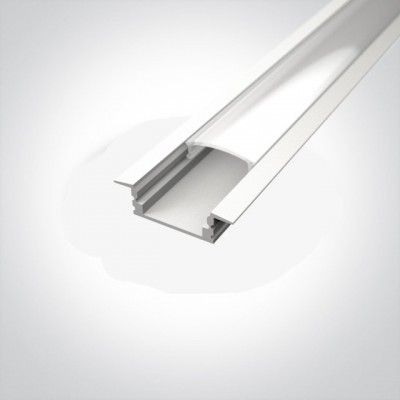 Profil LED Incastrat Slim Alb 2m h8mm R1