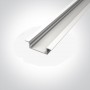 Profil LED Incastrat Slim Alb 2m h8mm R1