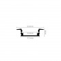 Profil LED Incastrat Slim Alb 2m h8mm R1