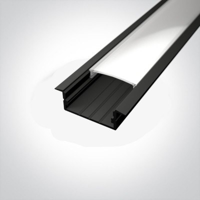 Profil Banda LED Incastrat h10mm negru 2 metri R3