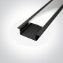 Profil Banda LED Incastrat h10mm negru 2 metri R3