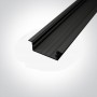 Profil Banda LED Incastrat h10mm negru 2 metri R3