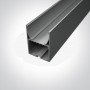 Profil LED Suspendat 50xh70mm Gri 2 metri