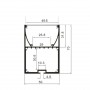 Profil LED Suspendat 50xh70mm Gri 2 metri