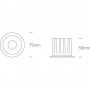 Spot LED Tavan Rigips 7W Negru cu doua reflectoare bonus