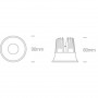 Spot LED Incastrat 12W alb LED BRIDGELUX