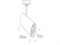 Spot pe sina 20W Alb cu lumina calda sau neutra