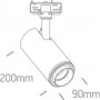 Spot LED pe sina negru cu unghi de lumina ajustabil 24-60 Grade