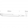 Spot pe sina Liniar 16W Alb cu lumina calda sau neutra