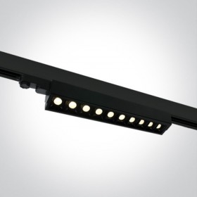 Spot pe sina Liniar 10x5W Negru Orientabil pe o axa