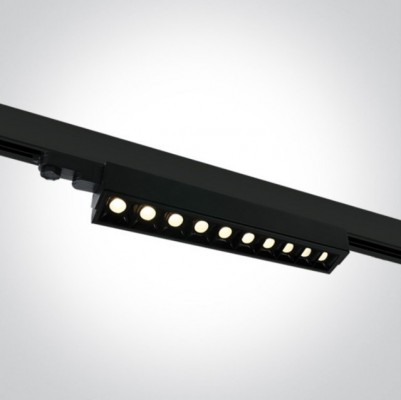 Spot pe sina Liniar 10x5W Negru Orientabil pe o axa