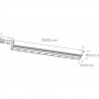 Spot pe sina Liniar 10x5W Negru Orientabil pe o axa